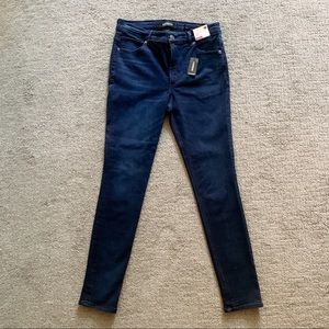 Express High Rise Skinny Jeans Dark Wash